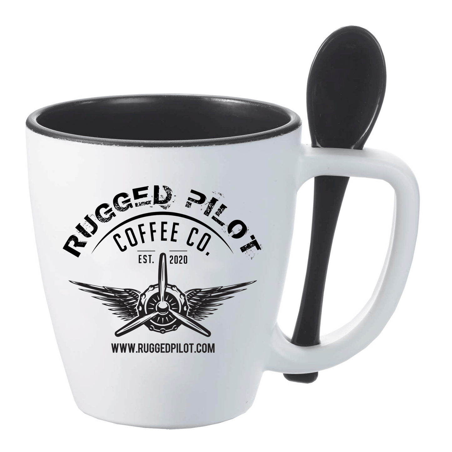 15 oz Plastic Mug with Stir Spoon